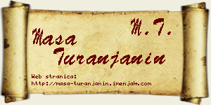 Maša Turanjanin vizit kartica